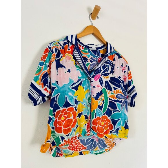 Anthropologie Women's Small Sisters Gulassa Floral Button Down Shirt - Picture 9 of 9
